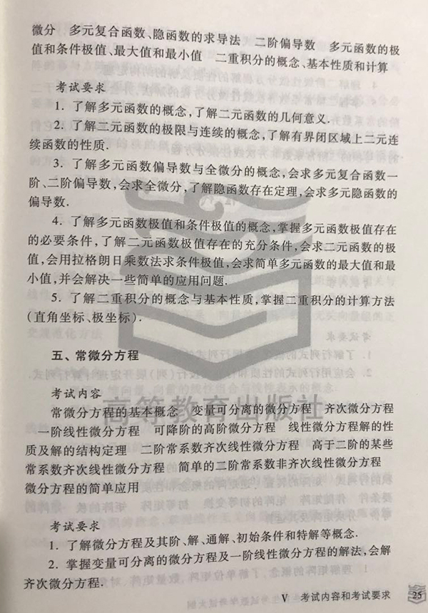 2018年半岛在线注册数学二大纲公布（图片版）