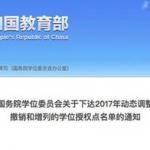 教育部：多所高校学位授权点撤销 你的还在吗